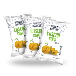 ANDEAN GOURMET Lime Toston Chips 10oz (Pack of 3) - Gluten Free, All Natural, NON-GMO and Kosher - New Plantain Dipping Chip