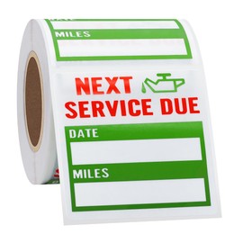 Hycodest Oil Change Stickers 200 Pcs 2x2 Service Reminder Labels Window Stickers for Cars (Green)