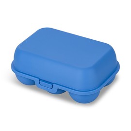Koziol EGGS TO GO MINI Egg Box for 6 Eggs, Transport Box, Storage Box, Biocircular Plastic, Stackable, Dishwasher Safe, Kitchen, Household, Camping (Strong Blue)