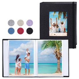 Vienrose Photo Albums Small 10 x 15 Photos 2 Pack Linen Cover with Front Window, Slip-in Album 26 Pages with 52 Photos, Storage of Artwork or Postcards