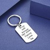 Meiligo Drive Safe Keychain - Silver, Modern Classic, Men's Gift