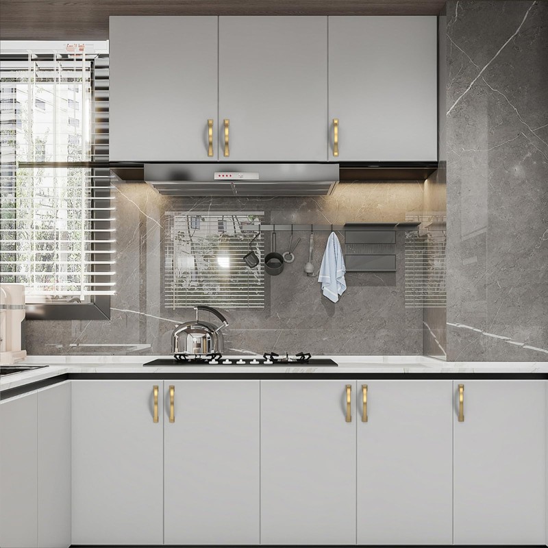 Asidrama 10 Pack 3.75 Inch(96mm) Champagne Bronze Kitchen Cabinet Handles,