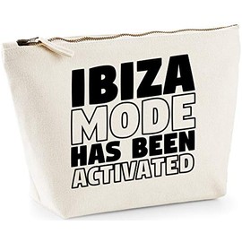 Hippowarehouse Ibiza mode has been activated printed make up cosmetic wash bag 18x19x9cm