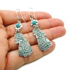 Mexican Frida 925 Sterling Silver Drop Earrings