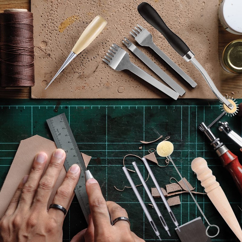 Leather Tool, DIY Leather Tool Set, Leather Sewing Set with