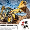 36 Piece Replacement Ignition Key, Construction Machinery Key Set, Universal