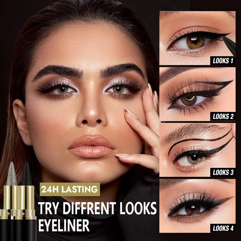 Lápiz Delineador De Ojos En Gel, Maquillaje Rico, Duradero E