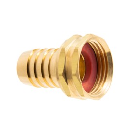 5-Pack Heavy-Duty 3/4-in. Brass Coupling with Stainless Steel Clamps (Hose Repair)