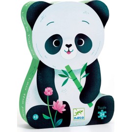 DJECO 37282 P. Silhouette Leo the Panda Robot Snap-on Puzzles, Multi-Coloured