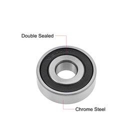 sourcing map 6202-16-2RS Deep Groove Ball Bearings 16mm Inner Dia 35mm OD 11mm Bore Double Sealed Chrome Steel Z2 4pcs