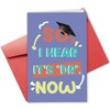 Gevinna Funny Graduation Card for Him Her, Humor Congratulatory Card