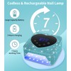 UV Light for Nails, HUGMAPLE UV Nail Lamp 72W, Rechargeable
