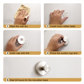 Suction Cup Hooks for Hanging, for Shower Hooks, Bathroom Shower for Glass Windows, Mirror, Tile, Adhesive Towel Hooks for Hanging Bath Ball, Robe, Towel(Black-4 Pack)