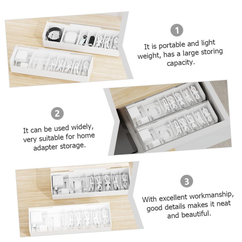Gatuida 1pc Multi Cable Storage Box Organizer for and Electronics