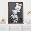 SIGNWIN Framed Canvas Print Wall Art Banksy British Artist Einstein