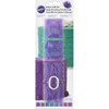 Wilton 4 Pieces Texture Combs Tool, Purple, 11.43x33.02x0.25 cm