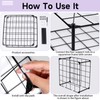 volepet Vinyl Storage Rack 25-Holes Metal Vinyl Roll Holder Black