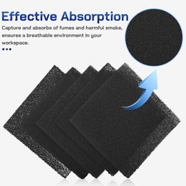 Antidious 5 Pack Activated Carbon Filters for Fume Extractor Solder Smoke Absorber Portable Filter, Soldering DIY Fan Extraction Equipment for Brazing Welding Soldering, Fume Prevention Remover