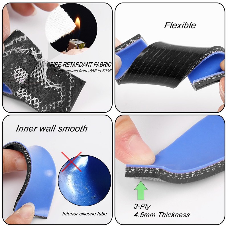 G-PLUS Silicone Radiator Coolant Hose Kit Clamps Compatible With 2002