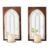 SOFE Arched Window Mirror Candle Sconces Wall Decor Set of
