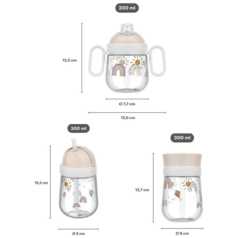 Mepal - Mio Learning Cup Set of 3 - Anti-Drip