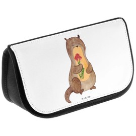 Parent-New - Mr. & Mrs. Panda Cosmetic Bag Otter Bouquet, White, Hand drawn