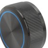 Guitar Knob Aluminum Black Plate Blue Line Professional 1/4in Axes
