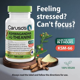 Caruso's Natural Health Ashwagandha + L-Theanine 60 Tablets