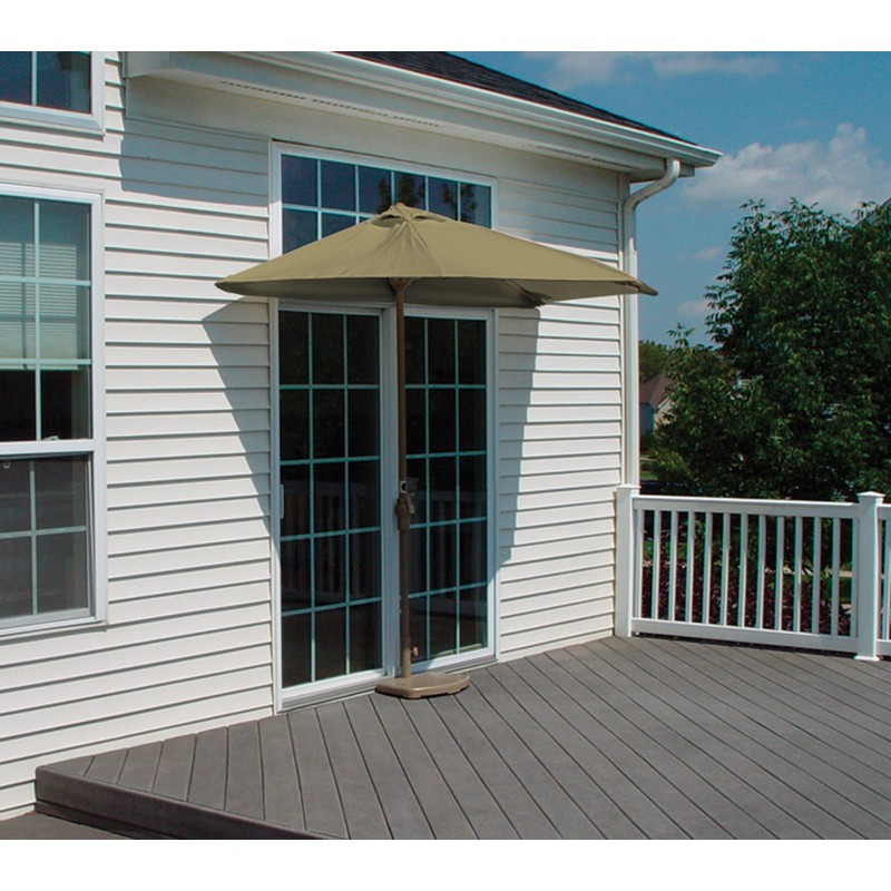 Blue Star Group Off-The-Wall Brella Olefin Half Umbrella, 7.5'-Width, Antique