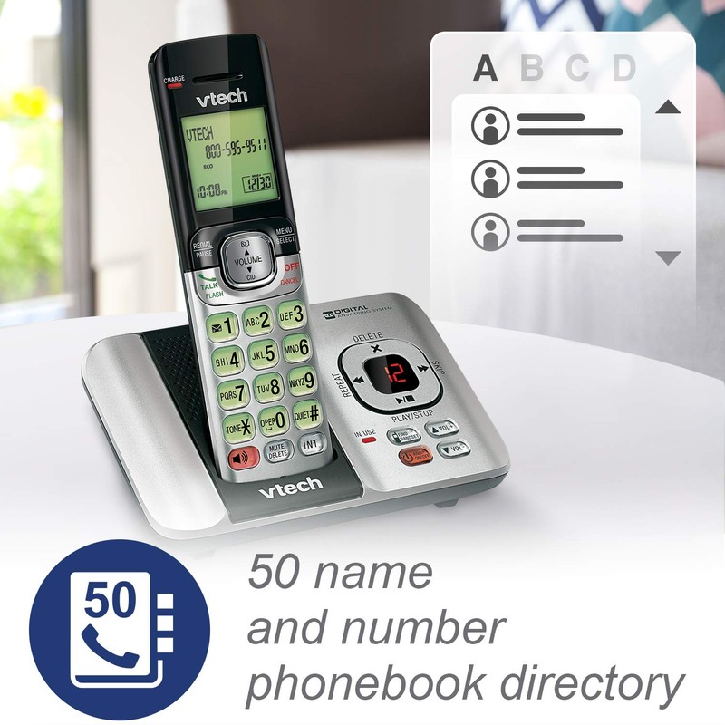 VTech CS6529-4B 4-Handset DECT 6.0 Cordless Phone with Answering System