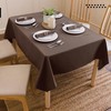 Encasa XO Cotton Canvas Tablecloth | Dark Taupe Plain |