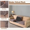 XSlive 3 Pieces Velvet High Stretch Sofa Covers for 1