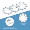 uxcell M10 50Pcs External Tooth Washers, Carbon Steel Zinc Plated