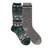 MUK LUKS Men's 2 Pk Heat Retainer Socks, Multi, OS