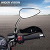 RIDLOG Universal Motorcycle Skull Teardrop Rearview Side Mirrors, 8mm &