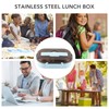 Stainless Steel Lunch Box Food Grade Safe 4 Compartments Portable