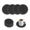 Rustic Leather Coasters for Drinks - Black Leather Coaster Blanks