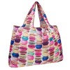 allydrew Large Foldable Tote Nylon Reusable Grocery Bag, Macarons