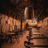 Newrays Antique Wood Wine Barrel Pendant Lamp Hanging Rustic Unique