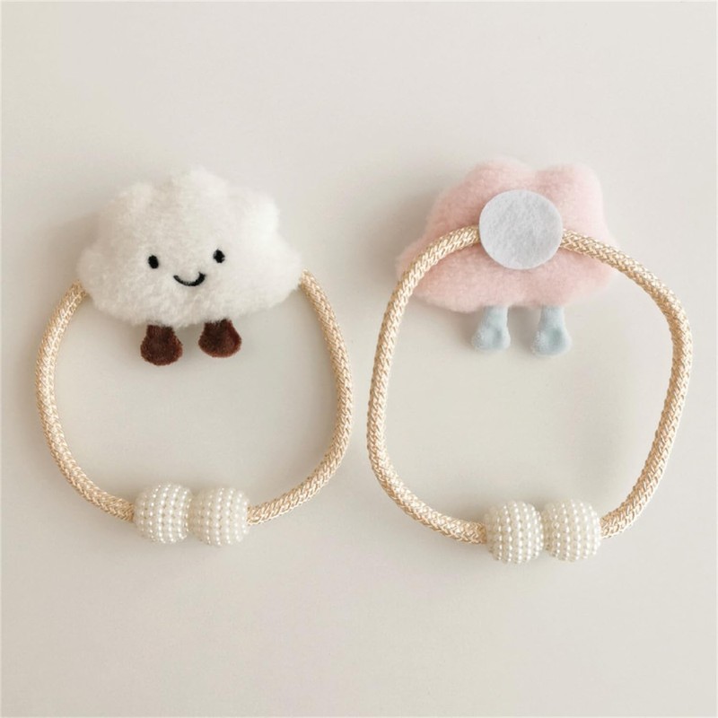 HIRHOEH 2 Pack Cartoon Cloud Curtain Tiebacks for Kids Room