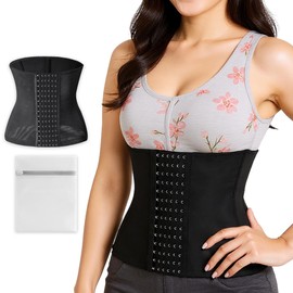 GOKEI Corset, Waist Nipper, 7 Bones, 6 Hooks, Shapewear for Summer, Thin, For Summer, Long Length, Prevents Flesh from Flesh and Postpartum, Line Corset, Women's, Belly Belly, Pelvic Body Shaper