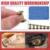 Hilitchi 110 Sets Bronze Chicago Screws Buttons Flat Head Screws