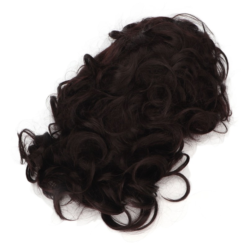 Men Short Black Wigs Soft Texture Breathable Adjust Net Firmly