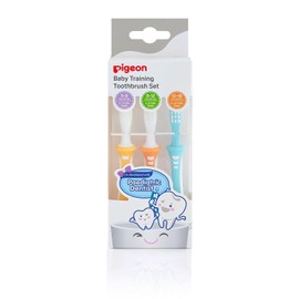 Pigeon Juego de Cepillo Dental para Bebé, Multicolor