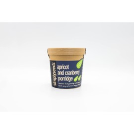Simplyseedz Instant Porridge Oat Pots Apricot & Cranberry - 9 x60g Compostable recyclable pot High fibre Gut healthy Vegan Wholesome Unprocessed