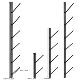 RHONGAN Skateboard Rack,Skateboard Wall Mount,Snowboard Rack,Skateboard Display Holder Wall Mount,Ski Storage Rack For Garage,Skateboard Stand Holds Six Longboard