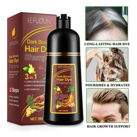 Shampoo Dark Brown Hair Dye Matizador Cabello Teñido Brillo                                                                                           