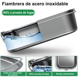 TTSTOIEE bento box1400ml, Lunchbox mit Fächern, BPA-freie edelstahl brotdose, brotzeitbox für Picknick/Schule/Arbeit