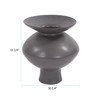 Howard Elliott Graphite Ceramic Flared Vase- Small