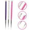 NOLITOY Nail Art Supplies 3pcs Nail Art Brush Pen Set